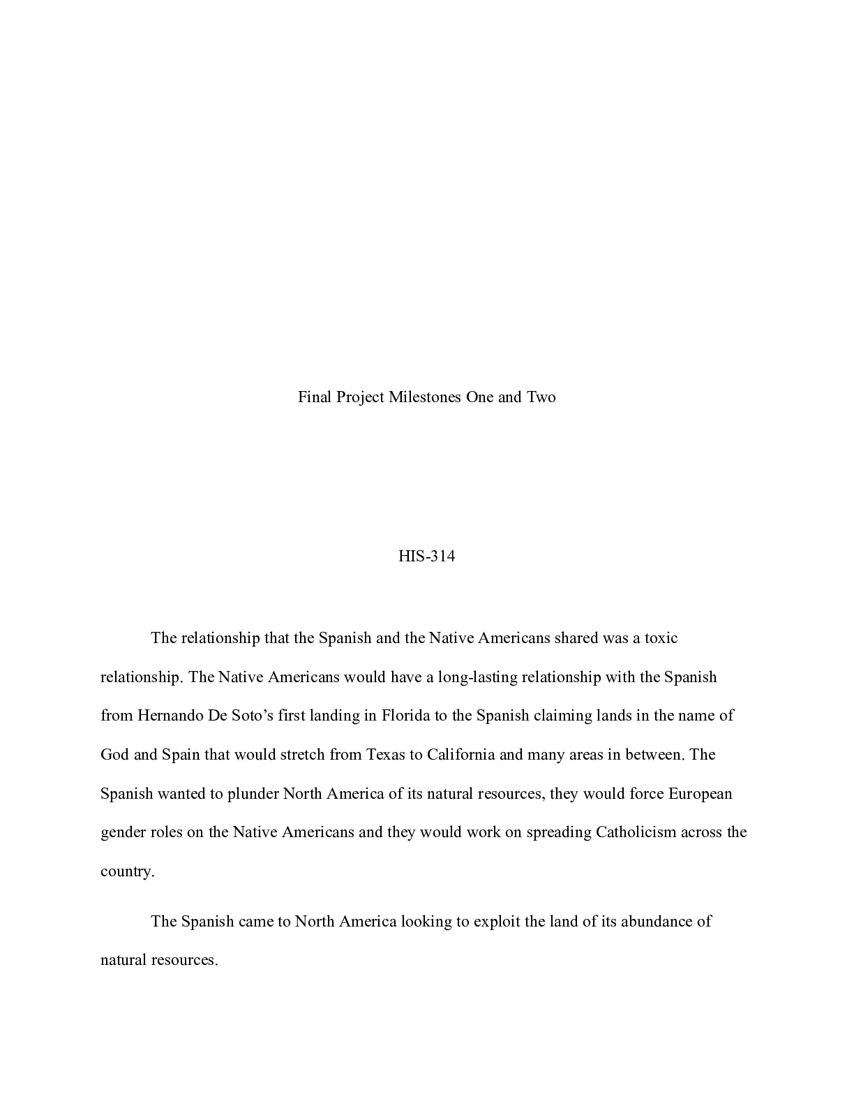 Preview image for HIS 314  Final Project Milestones One and Two  1 .docx    Final Project Milestones One and